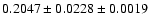 $0.2047\pm0.0228\pm0.0019$