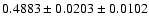 $0.4883\pm0.0203\pm0.0102$