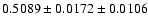 $0.5089\pm0.0172\pm0.0106$