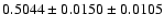 $0.5044\pm0.0150\pm0.0105$
