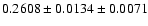 $0.2608\pm0.0134\pm0.0071$
