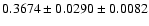 $0.3674\pm0.0290\pm0.0082$