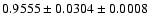 $0.9555\pm0.0304\pm0.0008$