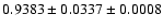 $0.9383\pm0.0337\pm0.0008$