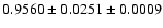 $0.9560\pm0.0251\pm0.0009$