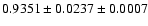 $0.9351\pm0.0237\pm0.0007$
