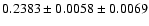 $0.2383\pm0.0058\pm0.0069$