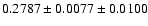 $0.2787\pm0.0077\pm0.0100$