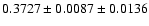 $0.3727\pm0.0087\pm0.0136$