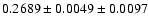 $0.2689\pm0.0049\pm0.0097$