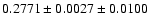 $0.2771\pm0.0027\pm0.0100$