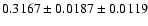 $0.3167\pm0.0187\pm0.0119$