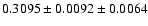 $0.3095\pm0.0092\pm0.0064$