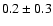 $0.2 \pm 0.3$