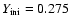 $ Y_{\rm ini} = 0.275 $