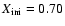 $ X_{\rm ini} = 0.70 $