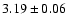 $ 3.19 \pm 0.06 $