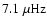 $ \rm 7.1~ \mu Hz $