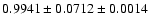 $0.9941\pm0.0712\pm0.0014$