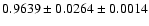 $0.9639\pm0.0264\pm0.0014$