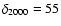 $\delta _{2000} = 55$