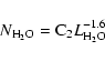 \begin{displaymath}N_{\rm H_2O} = {\rm C_2} L_{\rm H_2O}^{-1.6}
\end{displaymath}