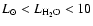 $L_{\odot} < L_{\rm H_2O} < 10$