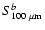 $S_{100~\mu \rm m}^{b}$