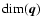$\dim(\vec{q})$