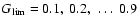 $G_{\rm lim}=0.1,~0.2,~\dots~0.9$