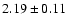 $2.19\pm 0.11$