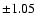 $\pm1.05$