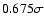 $0.675\sigma$