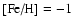 $\mbox{[Fe/H]}=-1$