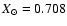 $X_\odot=0.708$