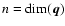 $n=\dim(\vec{q})$