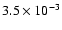 $3.5 \times 10^{-3}$