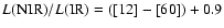 $L({\rm NIR})/L({\rm IR}) = ([12]-[60])+0.9$