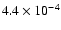 $4.4 \times 10^{-4}$