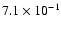 $7.1 \times 10^{-1}$