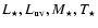 $L_\star, L_{\rm uv}, M_\star, T_\star$