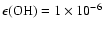 $\epsilon({\rm OH}) = 1
\times 10^{-6}$