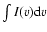 $\int I(v) {\rm d}v$