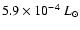$5.9 \times 10^{-4}~L_\odot$