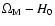 $\Omega_{\rm M}-H_0$