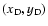 $(x_{\rm D}, y_{\rm D})$
