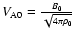 $V_{\rm A0}=\frac{B_0}{\sqrt{4\pi \rho_0}}$