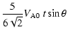 $\displaystyle \frac{5}{6\sqrt{2}} V_{\rm A0} ~ t \sin\theta$