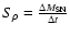 $S_{\rho}=\frac{\Delta M_{\rm SN}}{\Delta t}$