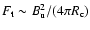 $F_{\rm t} \sim {B}_{{\rm u}}^2/(4 \pi R_{\rm c})$